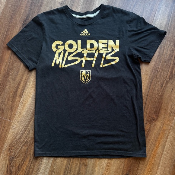 Adidas Golden Misfits Vegas Golden Knights Graphic T-Shirt Black NHL Size: Small - Picture 2 of 6
